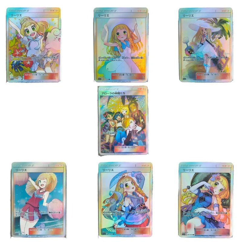 1pcs/set Diy Pokemon Ptcg Lillie Self Control Collect Signature Trading Flash Card Anime Cartoon Gift - Pokeem0n