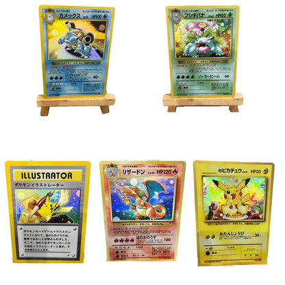 1pcs/set Pokemon PTCG Diy 1997 Charizard Pikachu Blastoise Self Control Collect Signature Trading Flash Card Anime Cartoon Gift - Pokeem0n