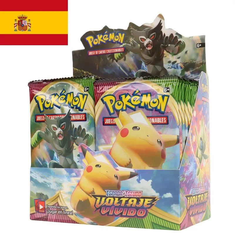 40/360Pcs Spanish Version Pokémon Card TCG: Sword shield Vivid Voltage Booster Box Pokemon Cards 36 Pack Box Gifts - Pokeem0n