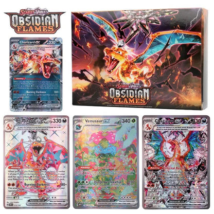 60/100Pcs Pokemon Cards New EX Obsidian Flames Titanium crystal Charizard Pokemon Cards English Version - Pokeem0n
