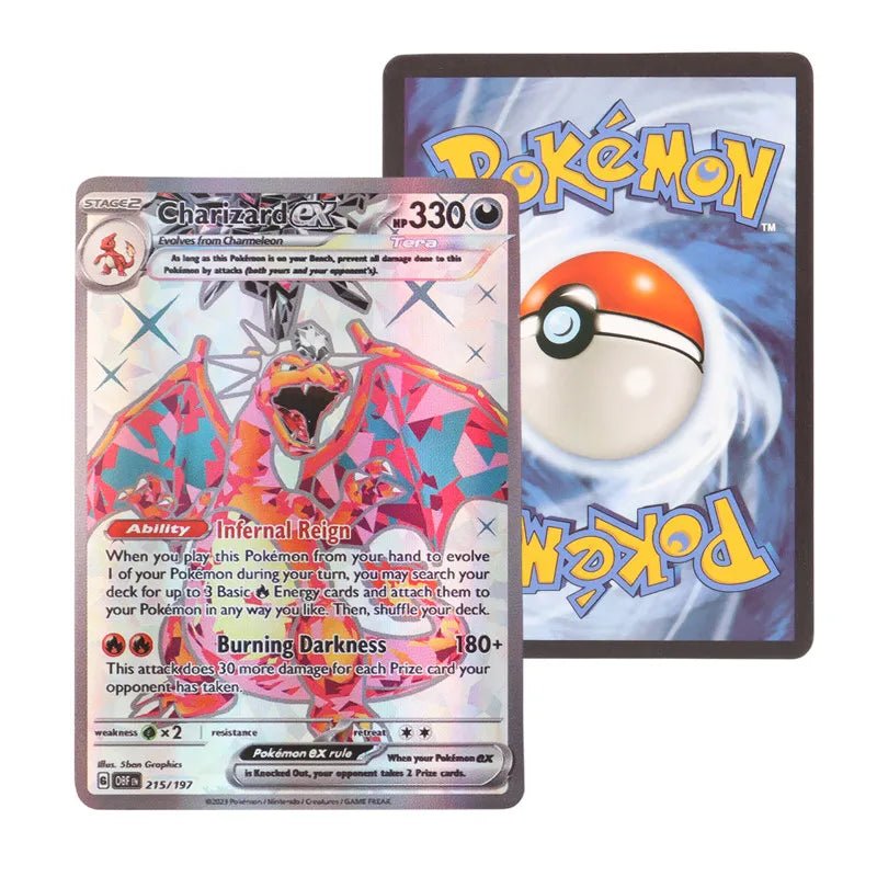 60/100Pcs Pokemon Cards New EX Obsidian Flames Titanium crystal Charizard Pokemon Cards English Version - Pokeem0n