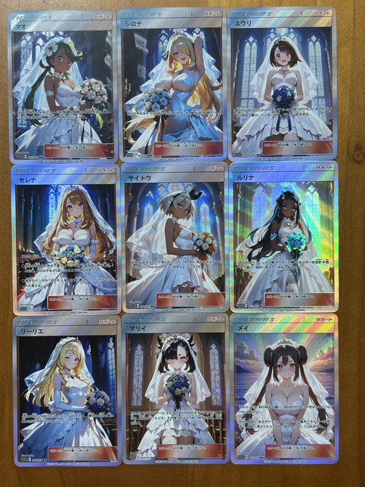 9pcs/Set Pokemon TCG Flash Cards 63x88mm DIY Self Control Collectible Signature Trading Cards Anime Cartoon Gift Set - Pokeem0n