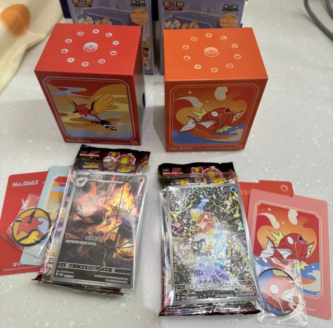 New Genuine Pokemon Collect 'Em All 151 Starter Battle Collection Box With Metal Card Case Set Festvial Surprise Gifts Toys - Pokeem0n
