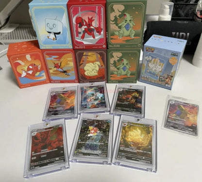 New Genuine Pokemon Collect 'Em All 151 Starter Battle Collection Box With Metal Card Case Set Festvial Surprise Gifts Toys - Pokeem0n