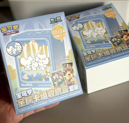 New Genuine Pokemon Collect 'Em All 151 Starter Battle Collection Box With Metal Card Case Set Festvial Surprise Gifts Toys - Pokeem0n