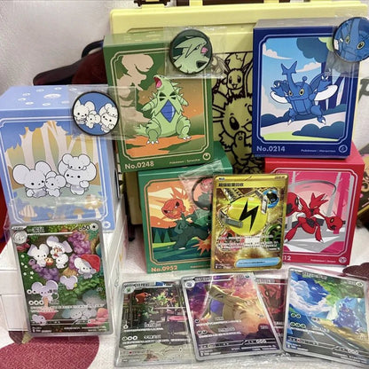 New Genuine Pokemon Collect 'Em All 151 Starter Battle Collection Box With Metal Card Case Set Festvial Surprise Gifts Toys - Pokeem0n