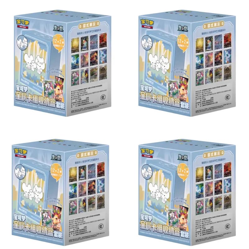 New Genuine Pokemon Collect 'Em All 151 Starter Battle Collection Box With Metal Card Case Set Festvial Surprise Gifts Toys - Pokeem0n