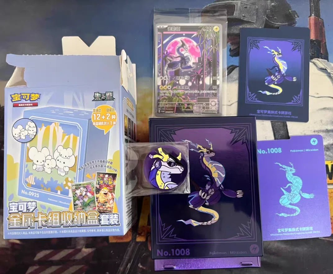 New Genuine Pokemon Collect 'Em All 151 Starter Battle Collection Box With Metal Card Case Set Festvial Surprise Gifts Toys - Pokeem0n