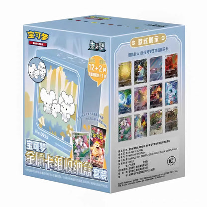 New Genuine Pokemon Collect 'Em All 151 Starter Battle Collection Box With Metal Card Case Set Festvial Surprise Gifts Toys - Pokeem0n