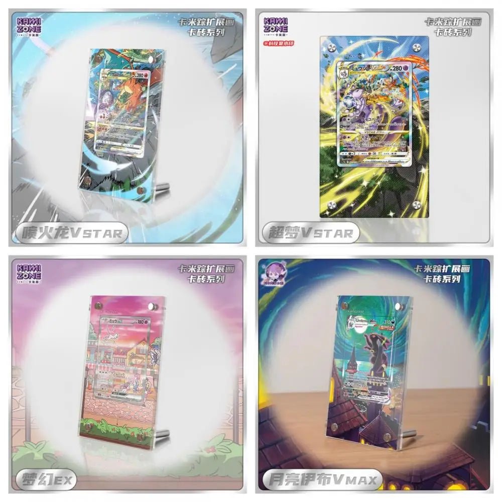 New Pokemon Display Stand Mew Magikarp Akari Cynthia Miriam EX Acrylic Card Brick Photo Frame PTCG Gift Toy Not Include Cards - Pokeem0n
