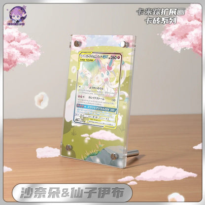 New Pokemon Display Stand Mew Magikarp Akari Cynthia Miriam EX Acrylic Card Brick Photo Frame PTCG Gift Toy Not Include Cards - Pokeem0n