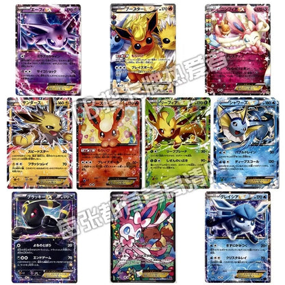 Pokemon Card PTCG Japanese 10 Full Images of Eevee EX Self - made Card Anime Cartoon Peripheral Game Collection Card Holiday Gift - Pokeem0n