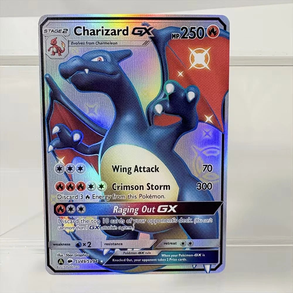 Pokemon Cards Holographic Charizard Ex GX Blastoise VMAX Deoxys VMAX Darkrai VSTAR Hobbies Rare Collection Battle Cards Toys - Pokeem0n