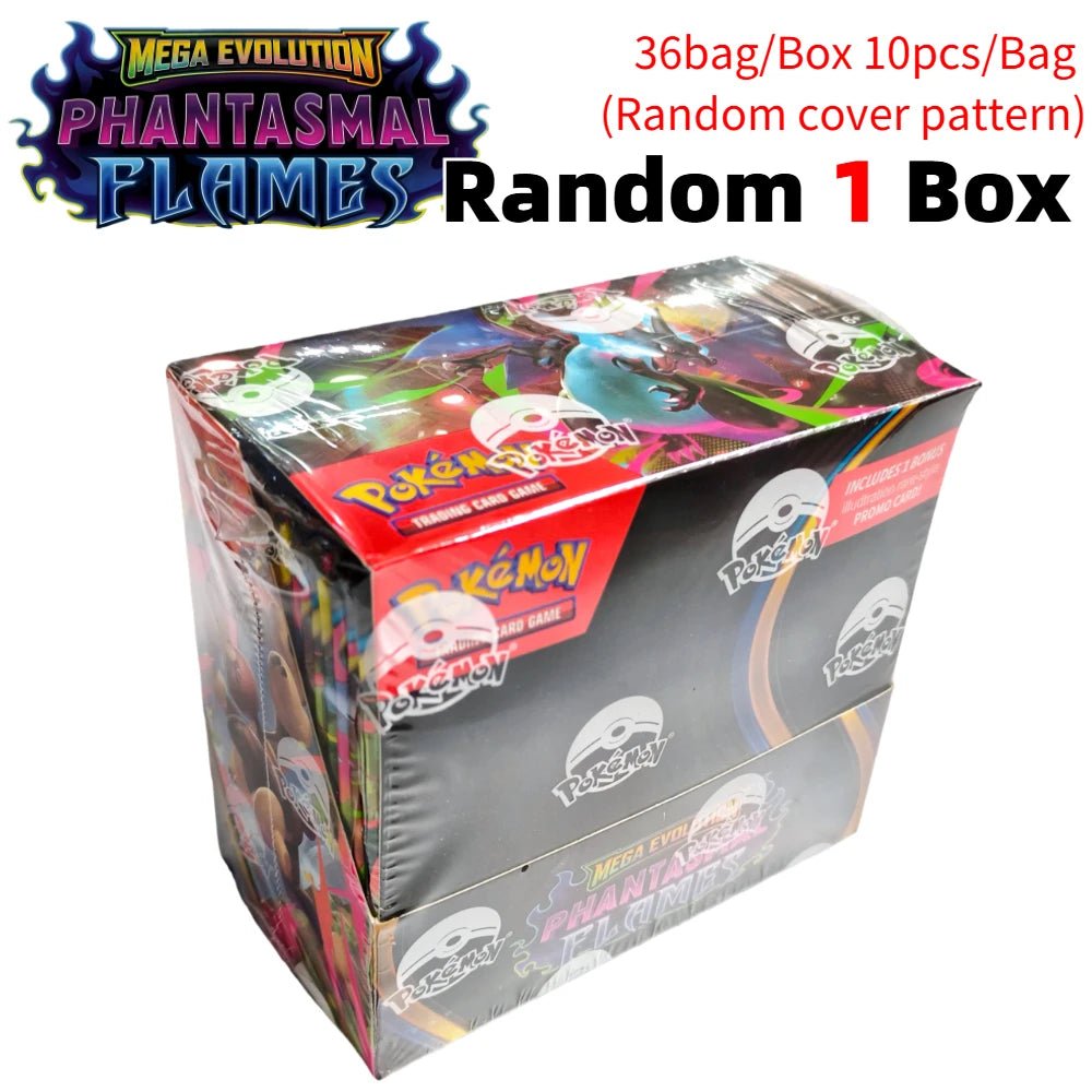 Pokemon Cards Trading PTCG Cartoon US Version MEGA Cards Booster Pack Phantasmal Flames English Charizard ETB Collection Gifts - Pokeem0n