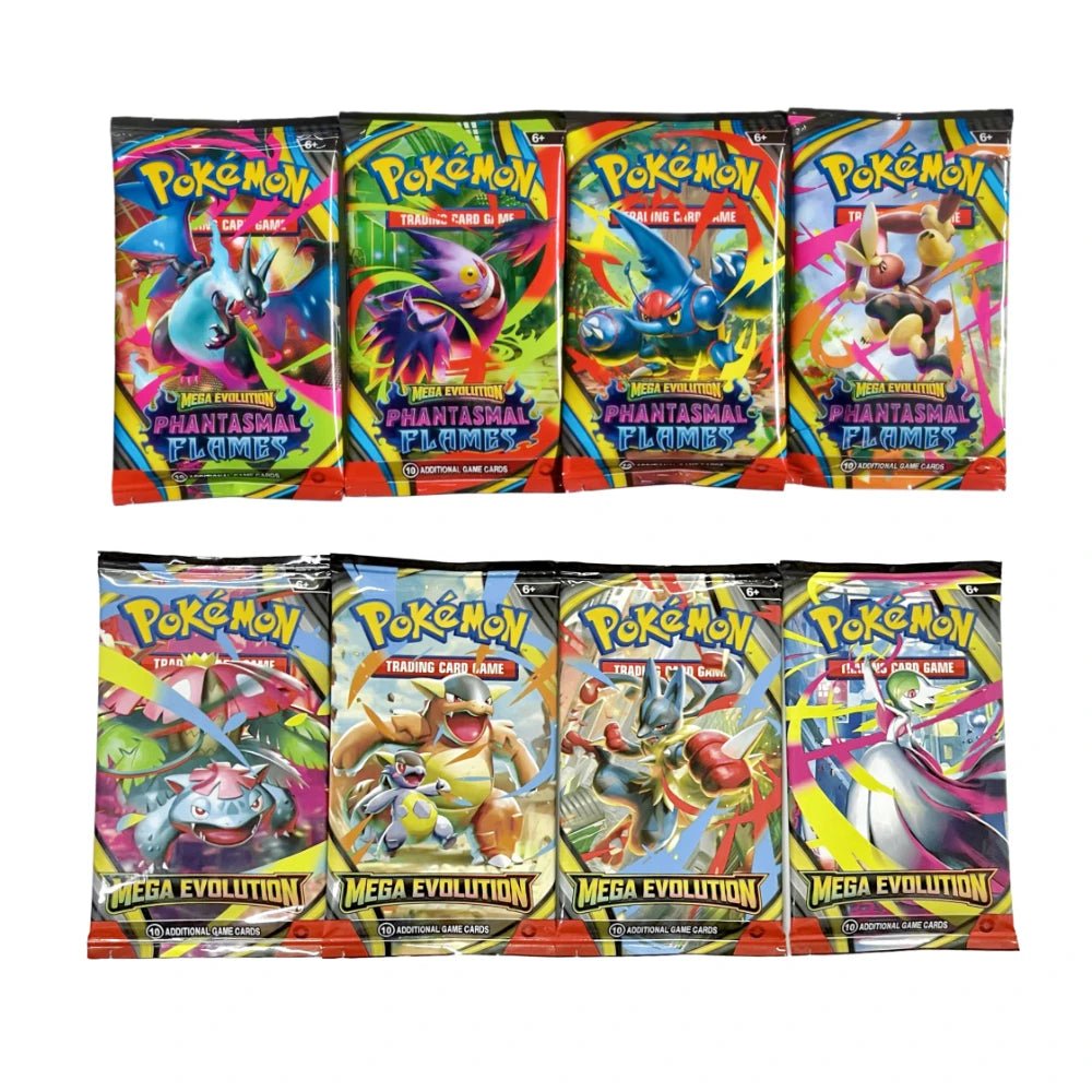 Pokemon Cards Trading PTCG Cartoon US Version MEGA Cards Booster Pack Phantasmal Flames English Charizard ETB Collection Gifts - Pokeem0n