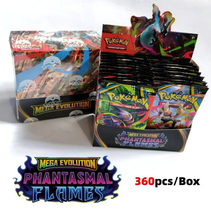 Pokemon Cards Trading PTCG Cartoon US Version MEGA Cards Booster Pack Phantasmal Flames English Charizard ETB Collection Gifts - Pokeem0n