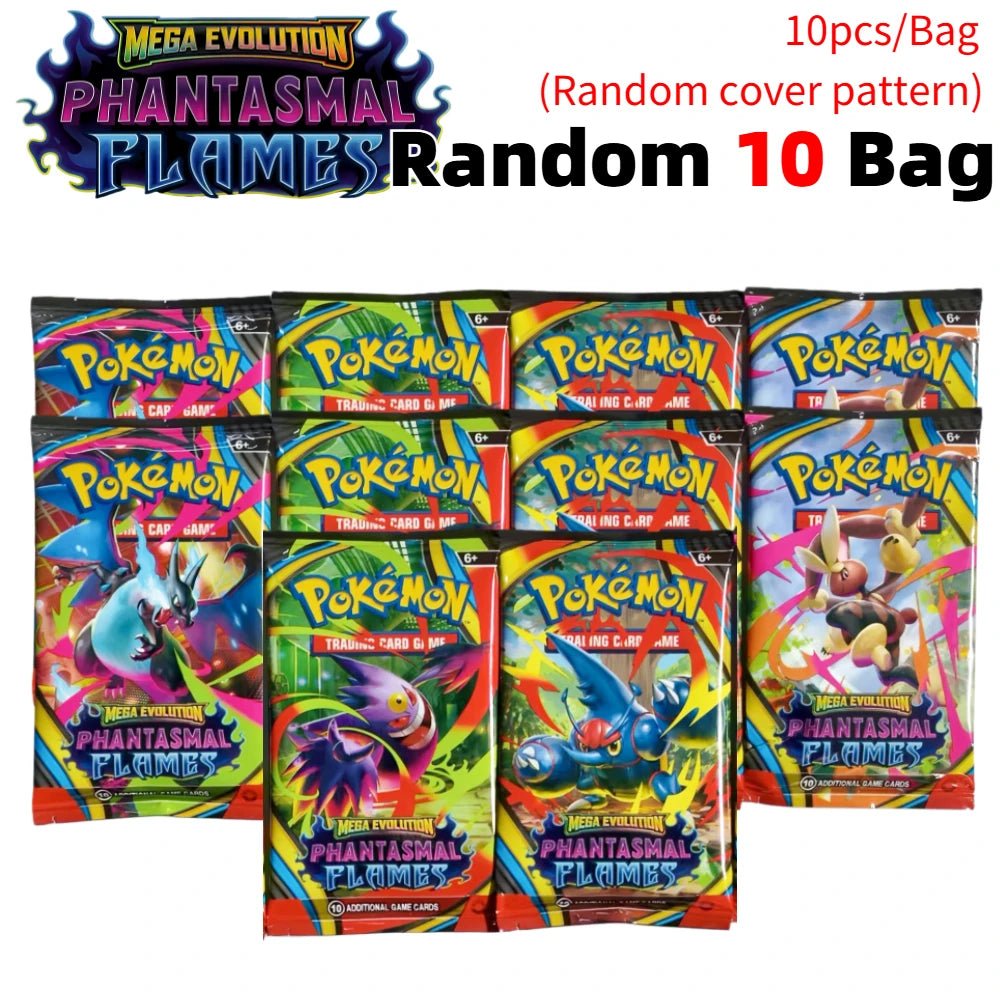 Pokemon Cards Trading PTCG Cartoon US Version MEGA Cards Booster Pack Phantasmal Flames English Charizard ETB Collection Gifts - Pokeem0n