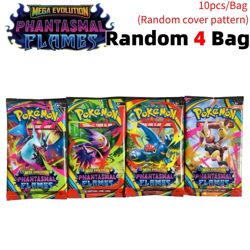 Pokemon Cards Trading PTCG Cartoon US Version MEGA Cards Booster Pack Phantasmal Flames English Charizard ETB Collection Gifts - Pokeem0n