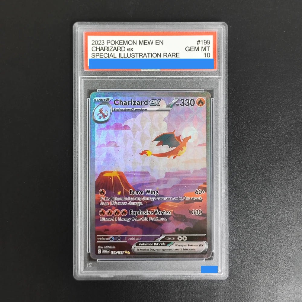 PTCG POKEMON MEW EN 151 199 200 198 CHARIZARD VENUSAUR BLASTOISE EX Authentication Grade GEM MT 10 Card Gift Collection Cards - Pokeem0n